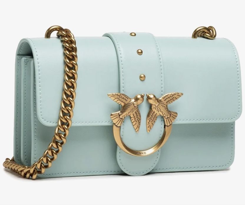 Оригинална чанта Pinko тюркоаз