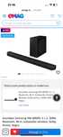 Soundbar Samsung HW- Q800D foarte putin utilizat in garantie