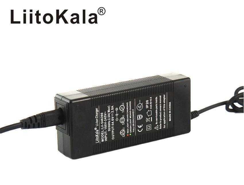 LiitoKala® 48V(54.6V) 48V2A 13S Зарядно за Електрическо Колело Мотор