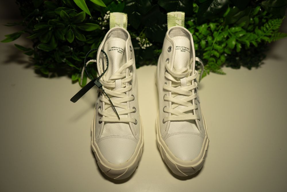 OFF-WHITE Mid Top Vulcanized Leather White | 41 fit 42 + FACTURA