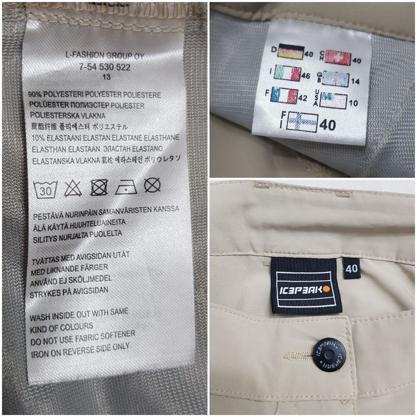 Pantaloni scurți tehnici ICEPEAK QuickDry Stretch, munte, bike, Nr.40