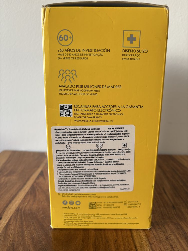 Medela Solо електрическа двуфазова помпа за кърма с ПОДАРЪК колектор