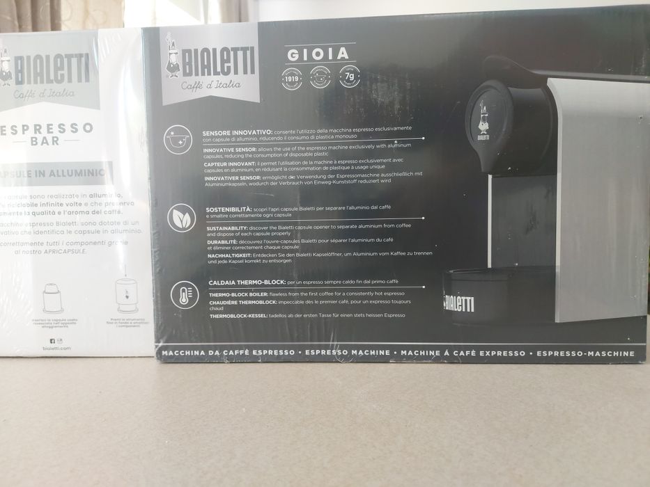 Espressor bialetti Gioia + 64 capsule Nou Sigilat