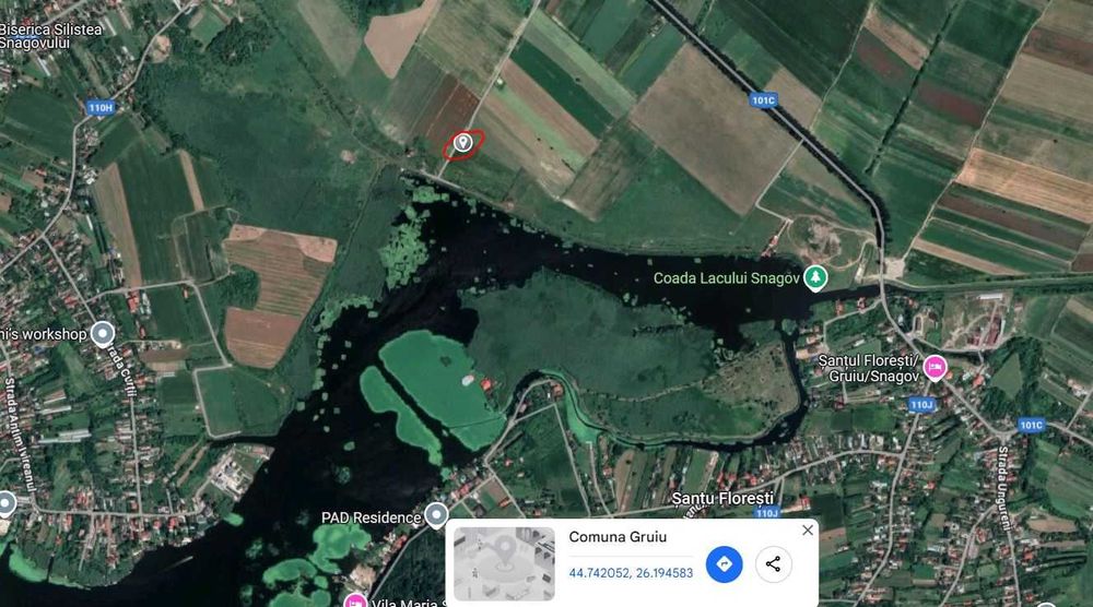 Teren intravilan Snagov priveliște lac 500 mp 140 m lac 31Emp fără TVA