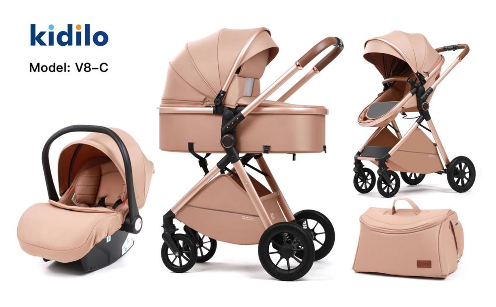 Коляска Kidilo 2 в 1 с автокресло каляска Kolyaska kalyaska детский