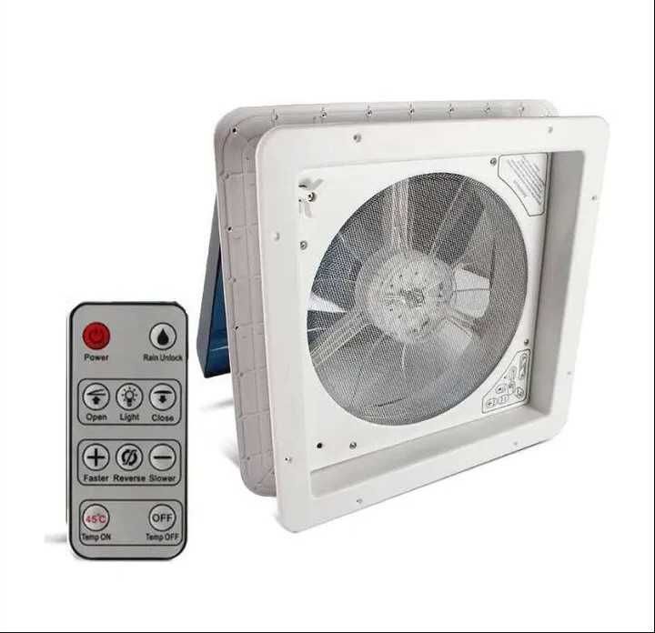 Trapă ventilator 6 viteze 40×40 cm cu telecomandă, nouă