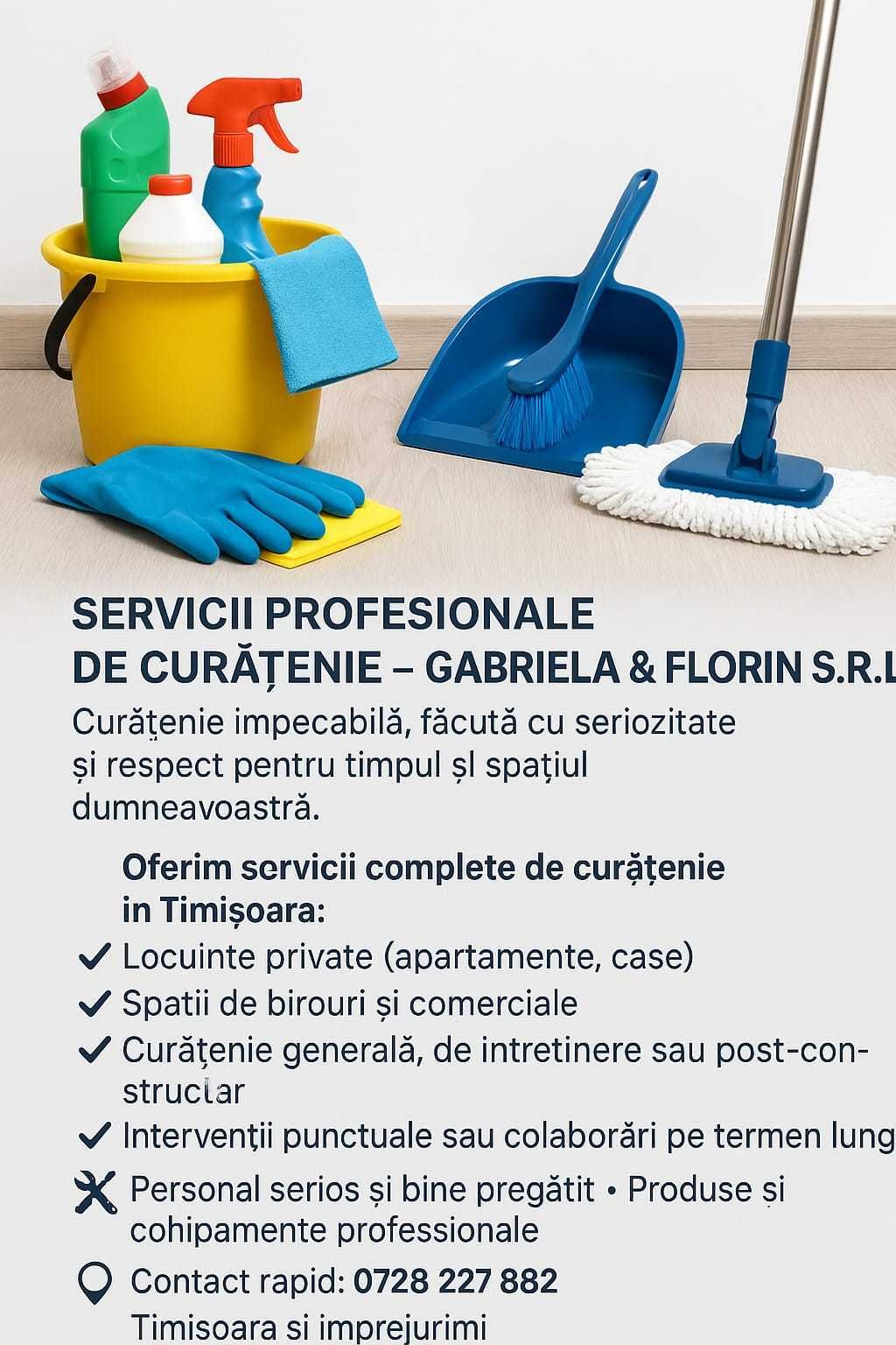 Prestari servicii de curățenie și intretinere