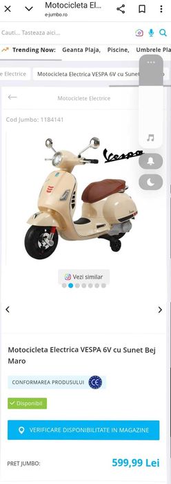 Motocicleta de jucărie