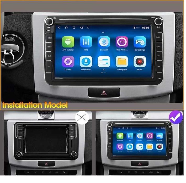 Navigatie 8GB RAM Carplay VW Golf 5 6 Passat B6 B7 CC Tiguan Jetta T6