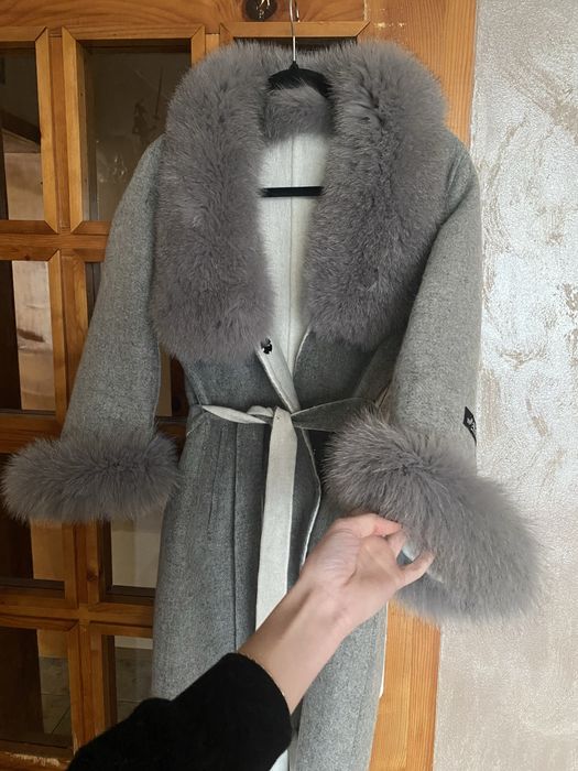 Палто от естествен косъм и алпака