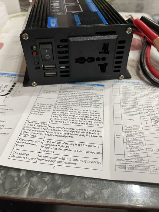 Inverter 4000watti,12v-220v sinus pur 2kw continuu