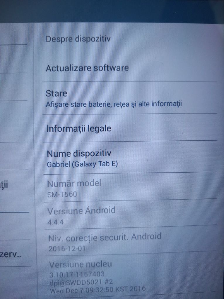 Vand tableta samsung galaxy tab e