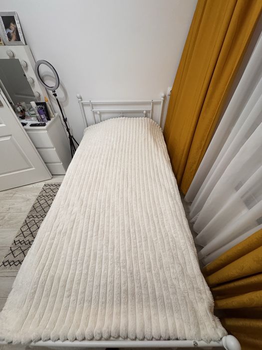 Cadru pat metal+saltea pentru o persoana