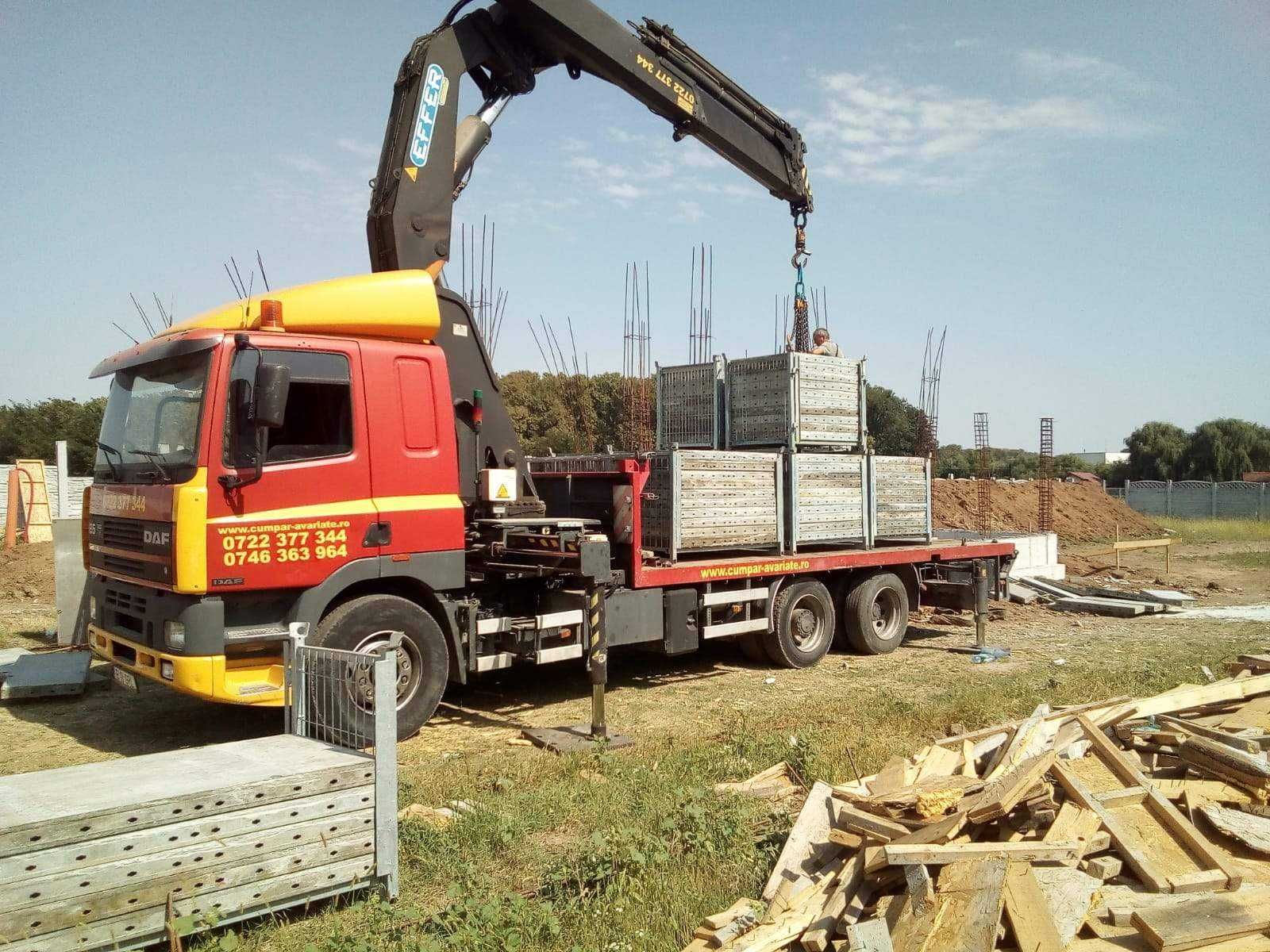 Transport container, utilaje cu macara automacara