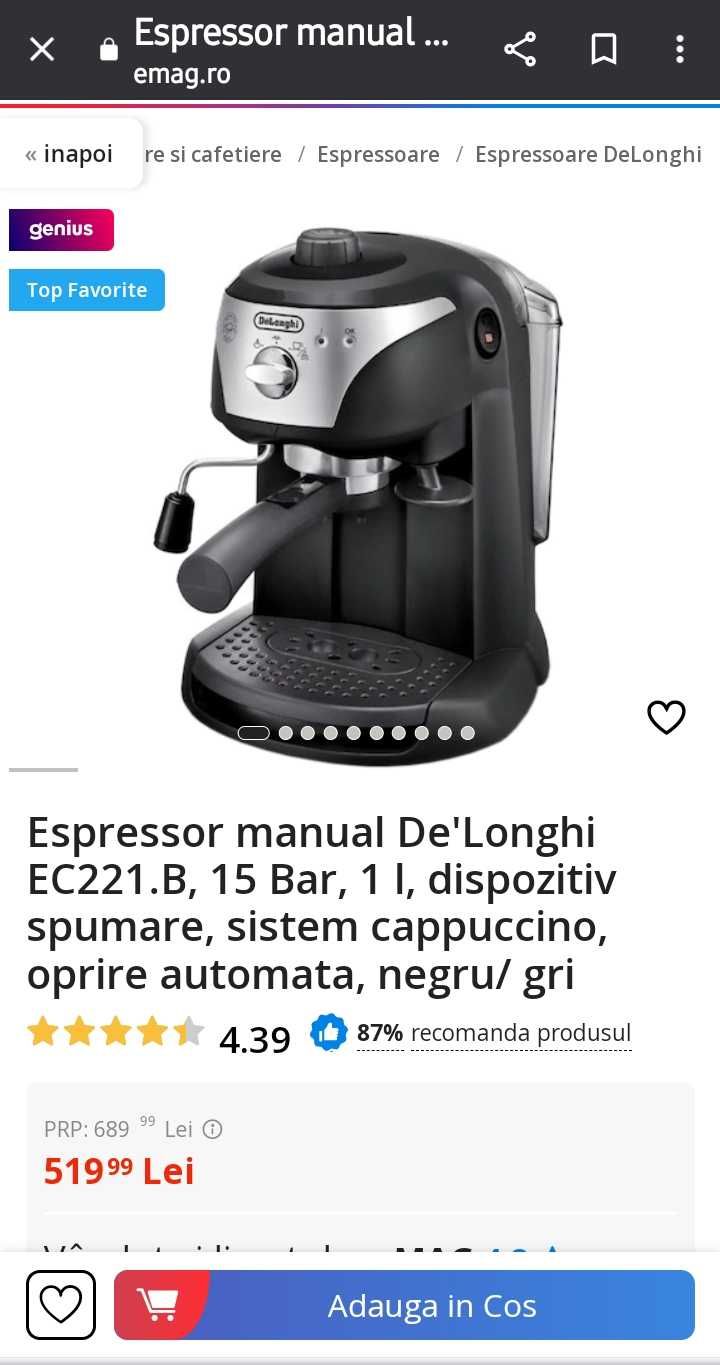 Espressor manual De’Longhi