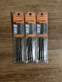 Set 3 burghie pentru ceramica, Hawera Hex-9, prindere tip bit 1/4"