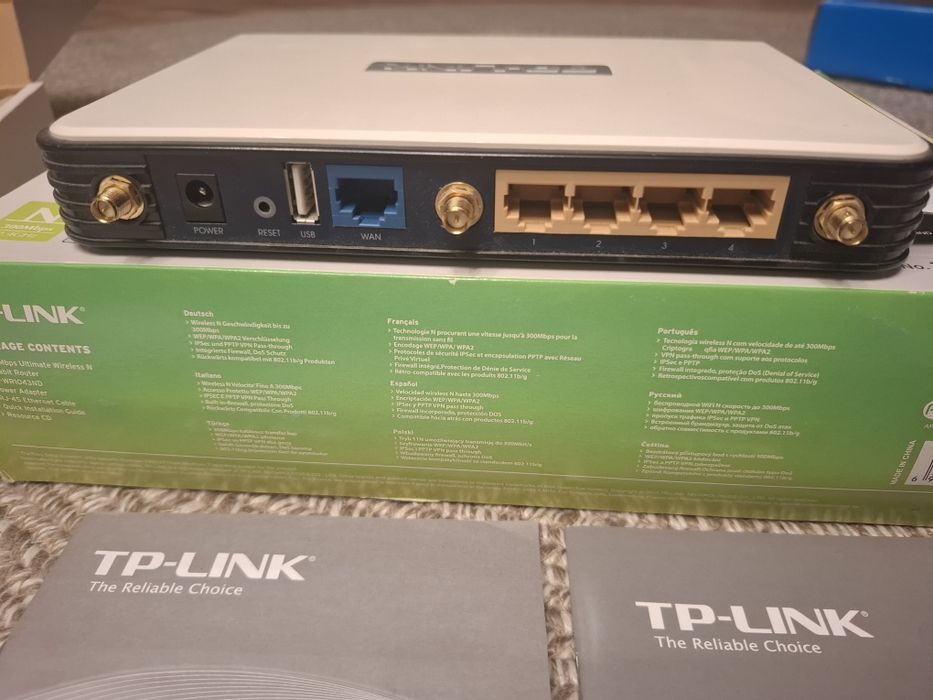 Router TP-Link TL-WR1043ND – 300 Mbps, Gigabit, USB – complet