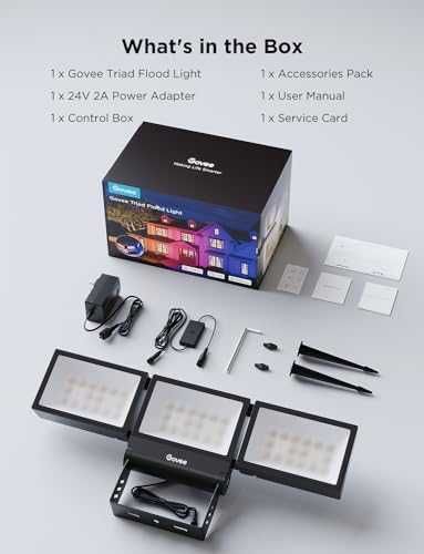 Нов IP66 Водоустойчив Govee Външен Прожектор с Музикални Ефекти