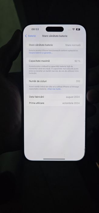 iPhone 16 Pro Max 5G, 256GB, Desert Titanium, inca in garantie,