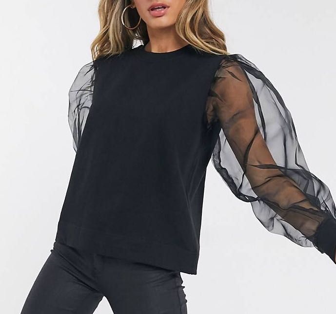 Bluza cu maneci organza