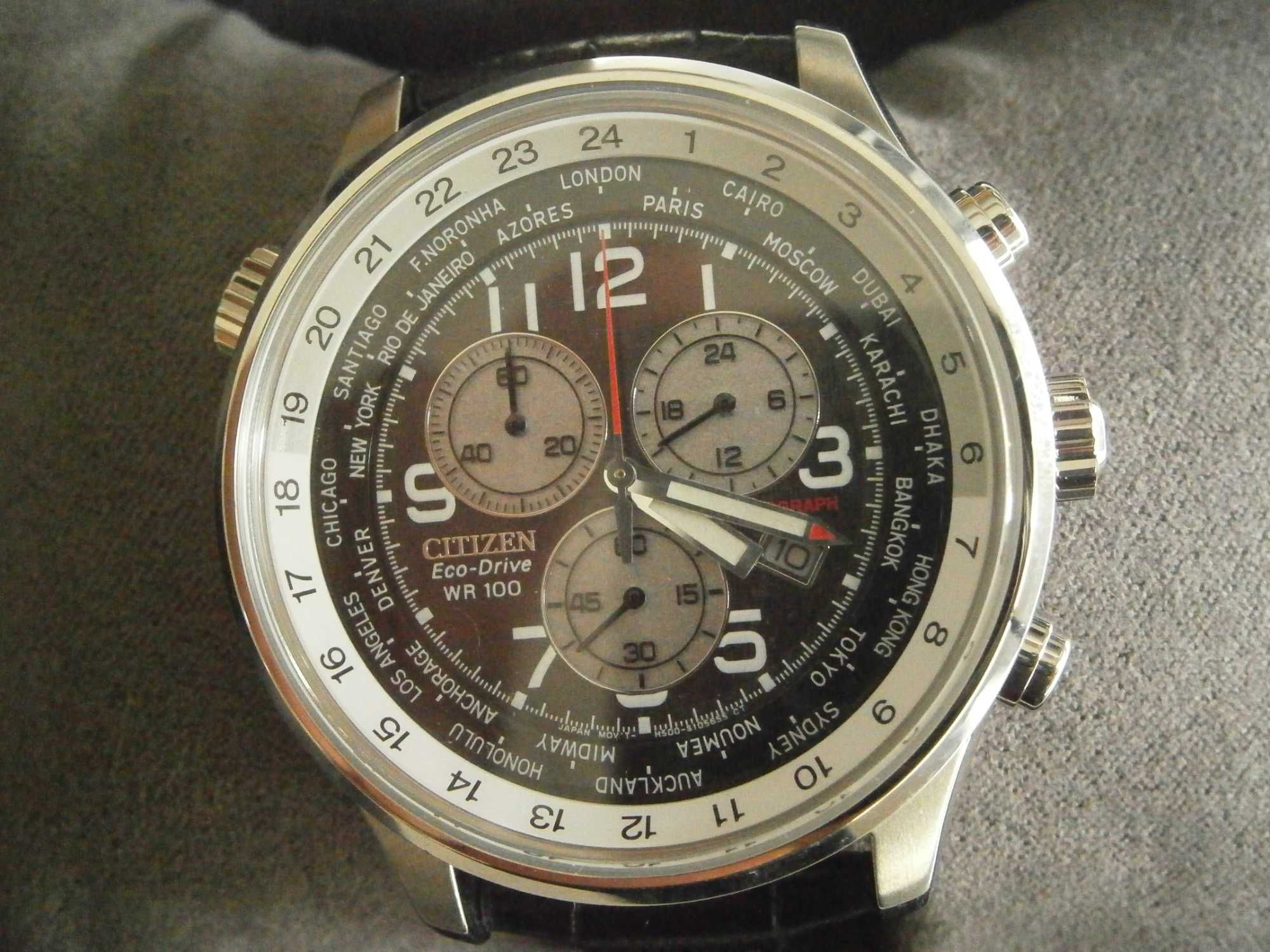 CITIZEN Eco-Drive, Worldtime chronograph, Brand new!