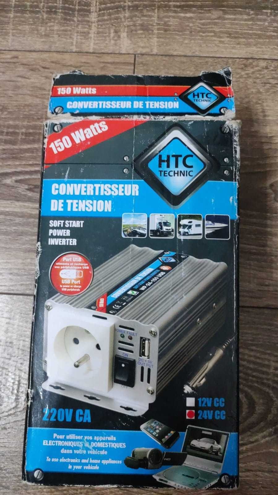 Convertor camion 24-220 V 150 W/port USB-Priză USB Emark Lvd Plus 2A