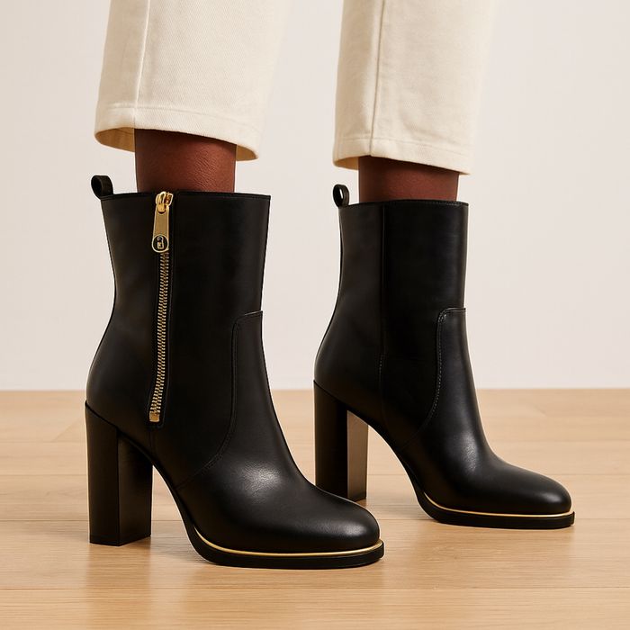 Tommy Hilfiger – кожени боти на ток