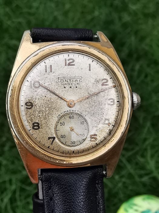 Ceas Pontiac Nageur -Întoarcere manuala -32 mm -Funcționează excelent