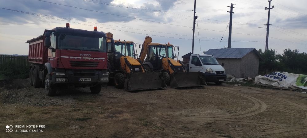 Închiriez buldoexcavator, miniexcavator, basculanta