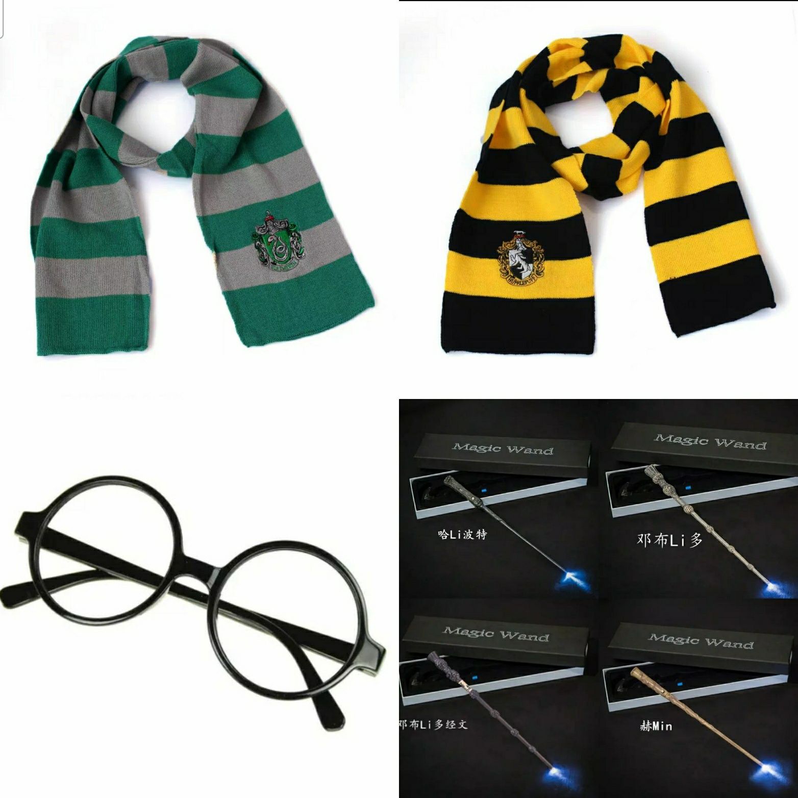 Очки,шарфы, манти, палочки фигурки Гарри Поттер