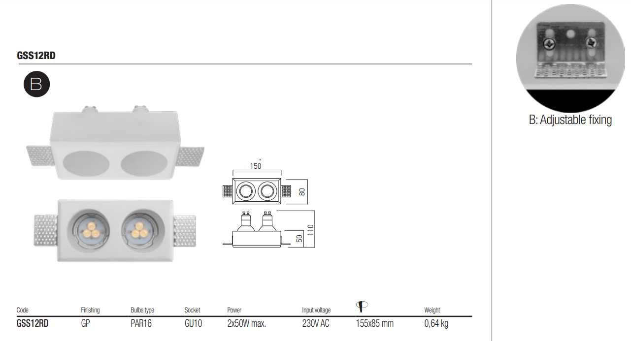 Осветително тяло XGESS MINI GSS12RD