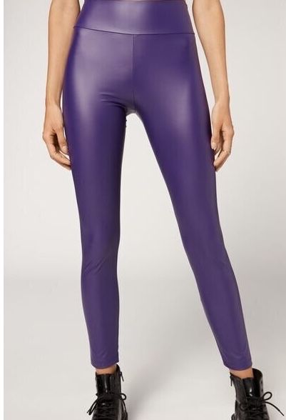 Colanți cu efect de piele Calzedonia