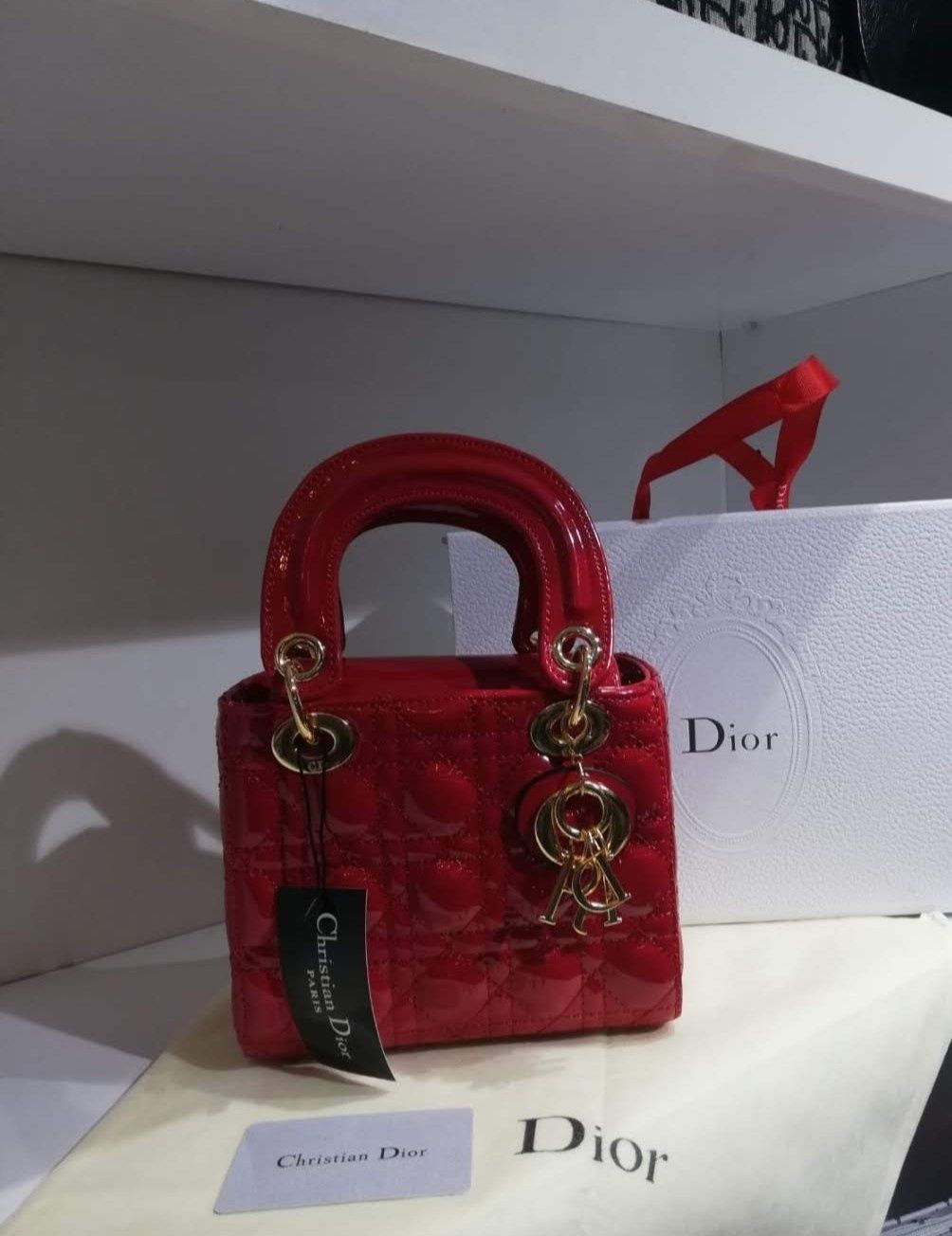 Geanta damă Dior mini,accesorii metalice,saculet inclus