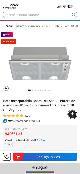Hota incorporabila bosch NOUA!