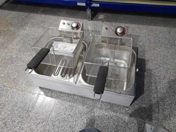 Friteuza electrica dubla, 10 +10 litri 220V