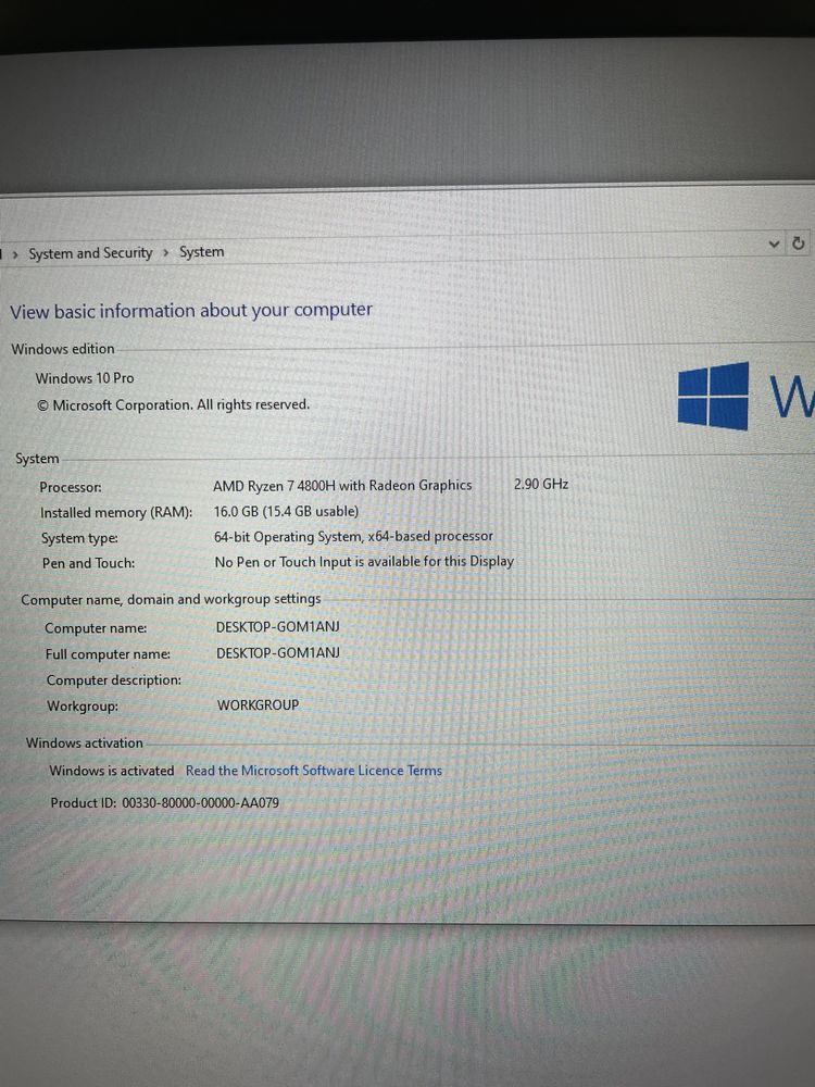 Lenovo Legion 5 AMD Ryzen 7 4800H