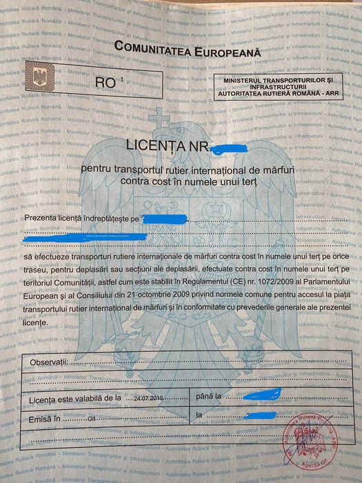 Manager transport marfa / licenta transport / copii conf., consultanta