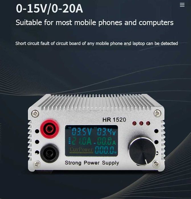Short Killer HR1520 detector defect circuit placa de baza 0-15V 0-20A