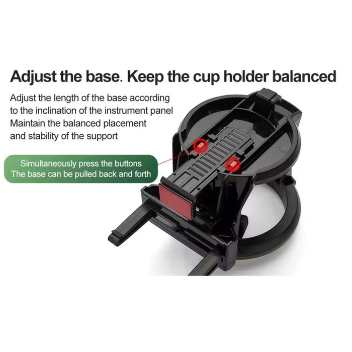Suport Auto pentru Pahar, cu Prindere in Grila de Ventilatie, Negru