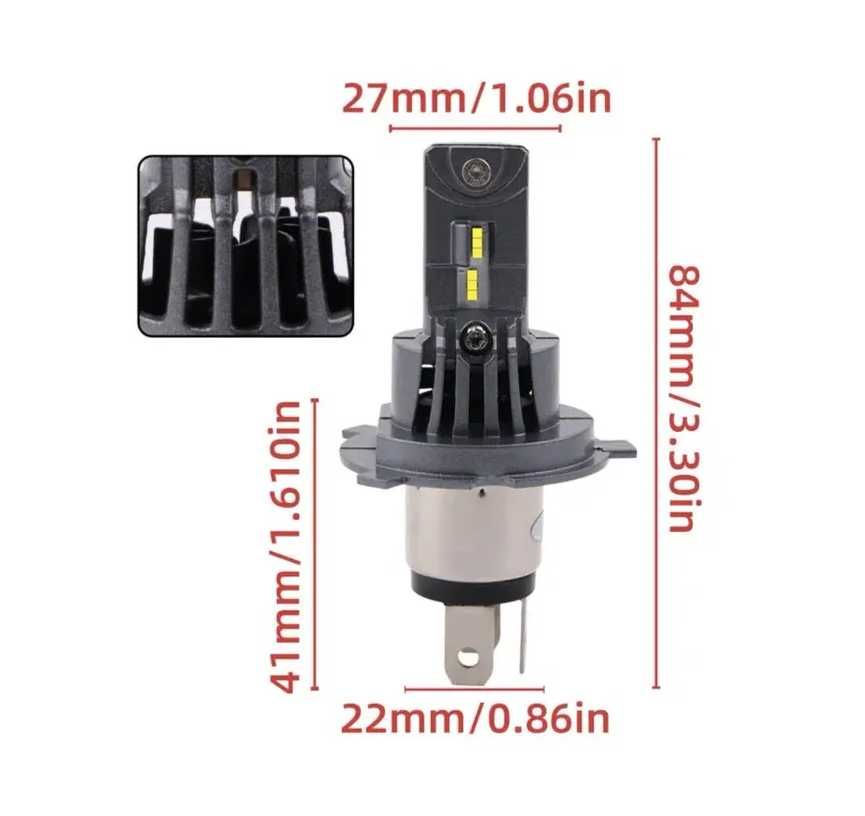 LED крушки H4,12-24V