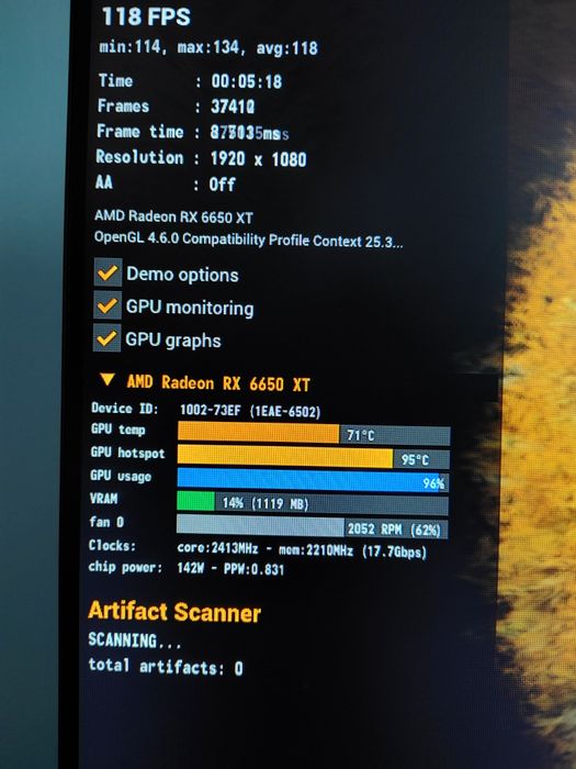 Placa video Xfx Rx6650 xt 8gb ddr6, garantie 2028