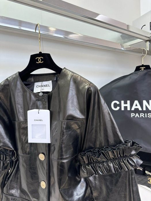 Якета от естествена кожа YSL, Chanel