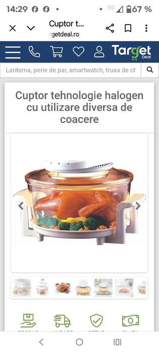 Aparat de gătit cu halogen