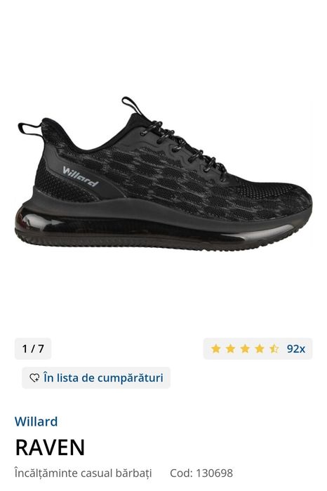 Pantofi sport Willard Raven noi nouti