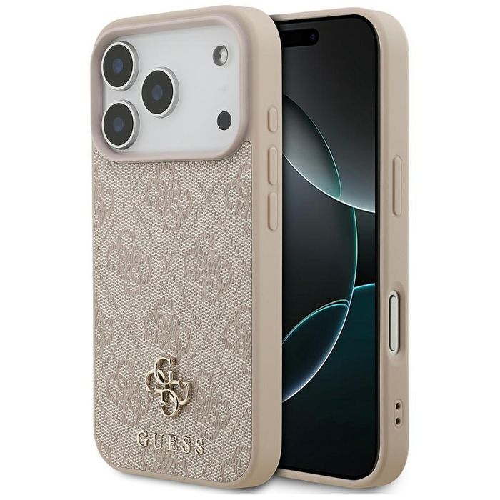 Guess 4g small and classic logo magsafe калъф за iphone 17 pro – розов