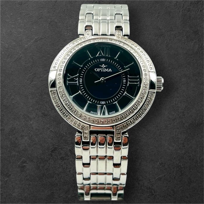 Optima - Swiss Diamond Watch френски дамски часовник с диаманти