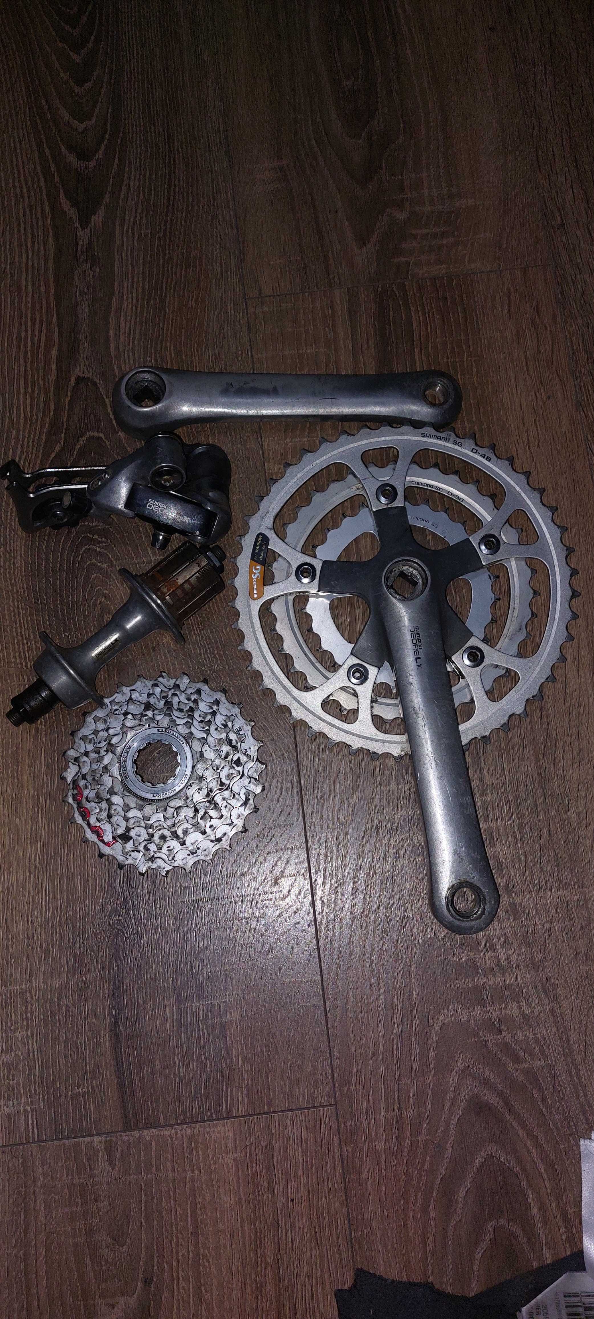 Groupset vintage Shimano Deore LX M550 (angrenaj, butuci, schimbator)