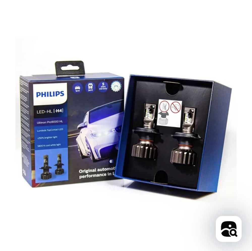 Лампы  лед PHILIPS H4 LED Ultinon Pro9000