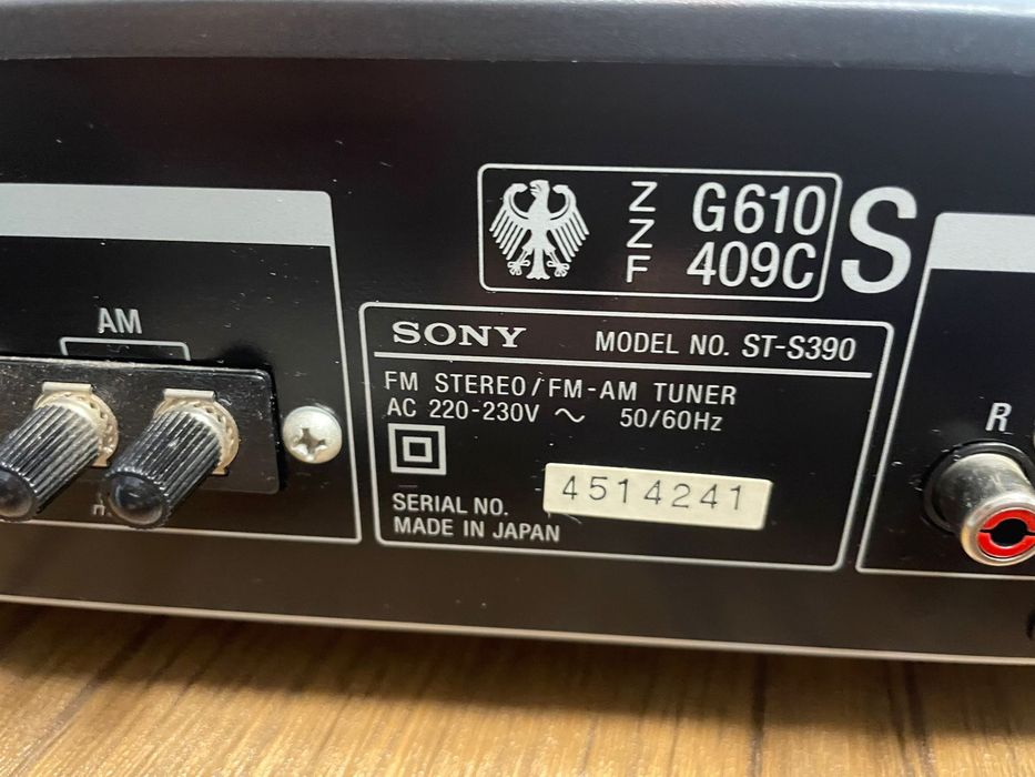 Sony ST-S390 Stereo Tuner FM/AM