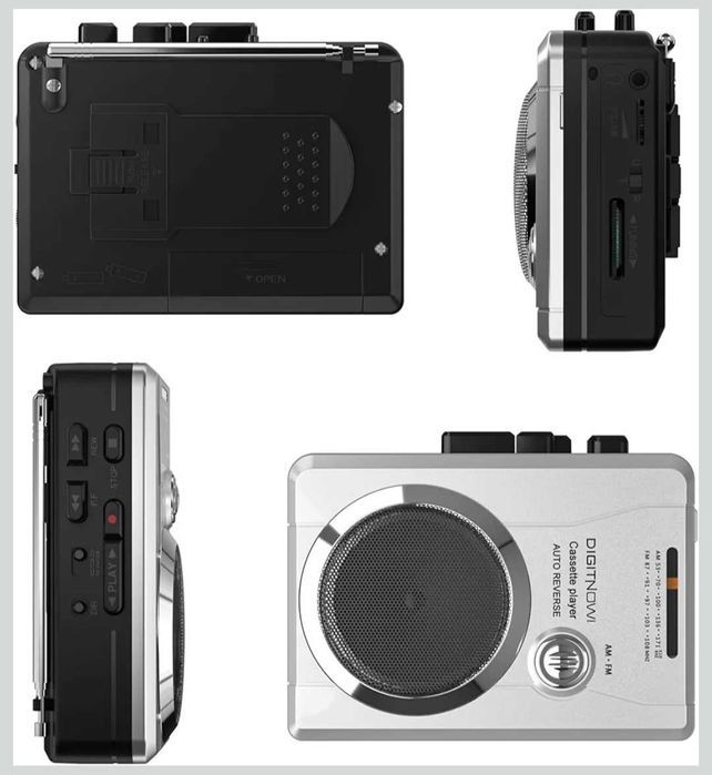 DIGITNOW! Джобен AM/FM радиокасетофон вграден високоговорител